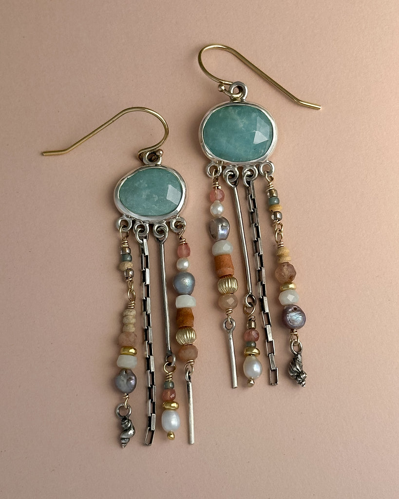 Aquamarine Beachcomber Earrings