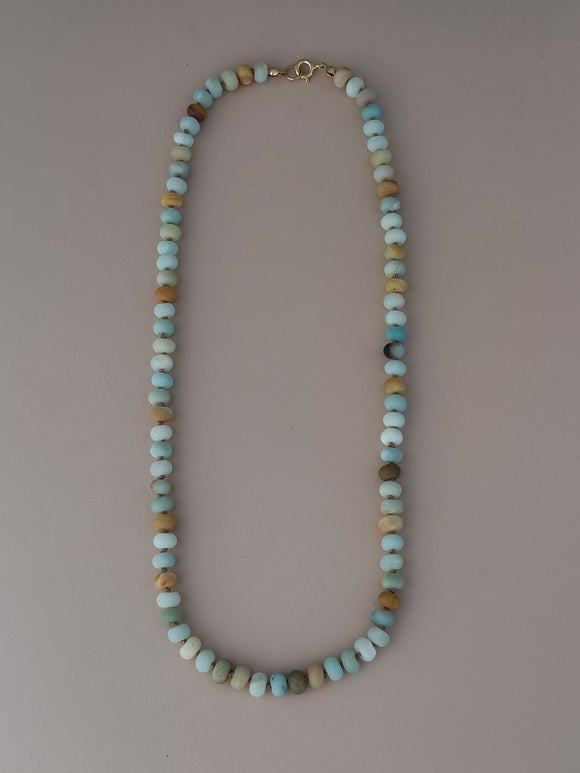 Amazonite Silk Knotted Necklace