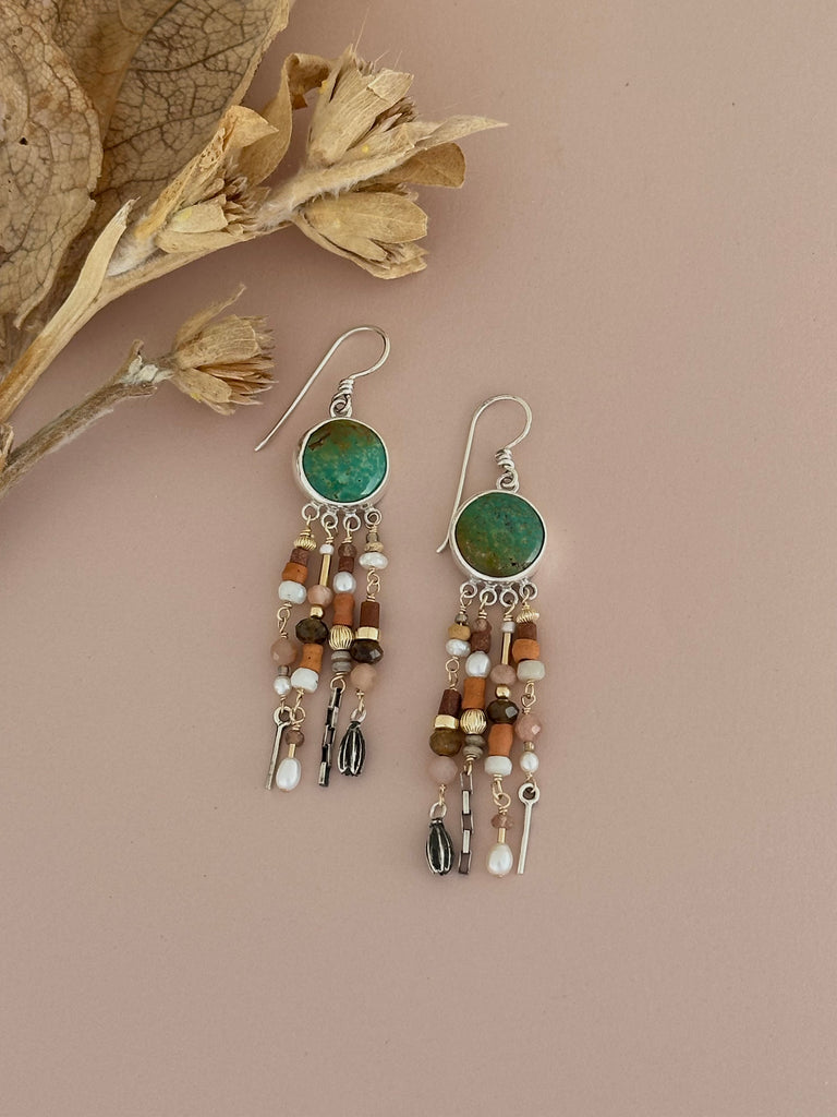 Sonoran Turquoise Beaded Earrings