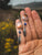 Montana Agate + Lapis + Sterling Silver Leaves