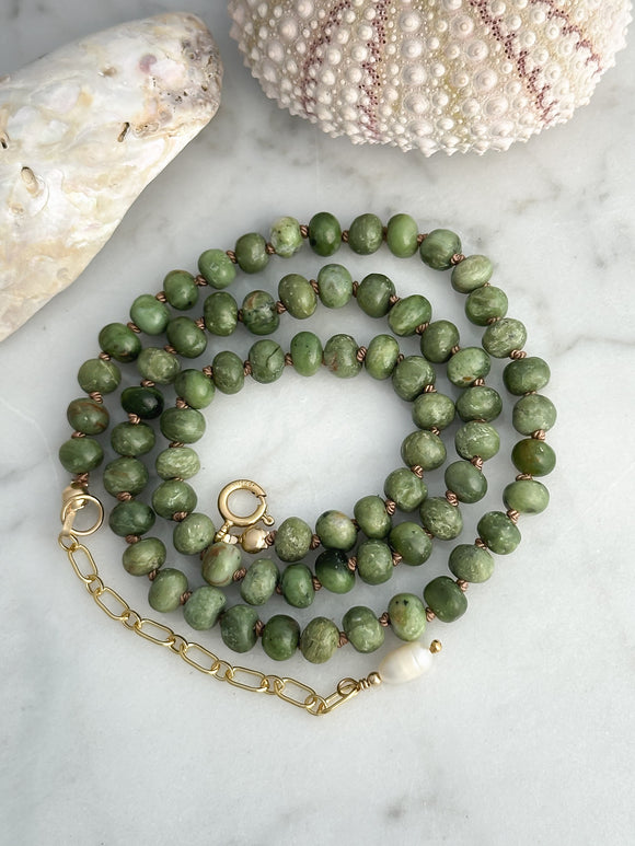 Ocean Canopy Silk Knotted Necklace